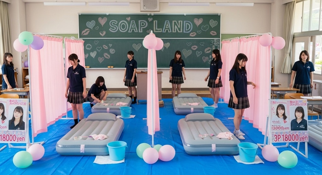 文化祭の準備中