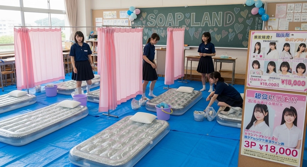 文化祭の準備中