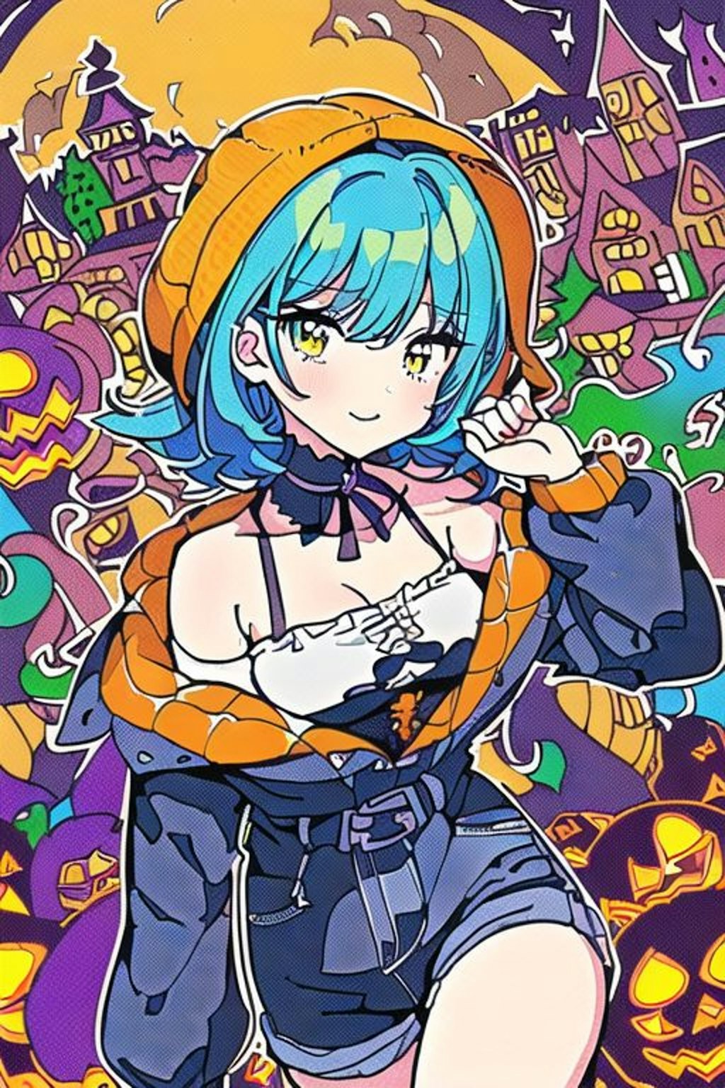 Happy Halloween!!(Colorful Girl)