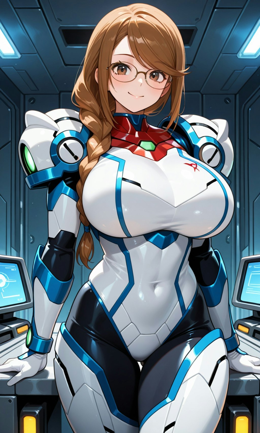 パワードスーツと眼鏡三つ編み姉妹