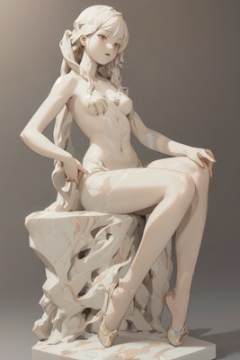少女の彫刻３
