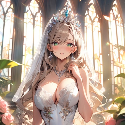 ウェディングドレスの花嫁