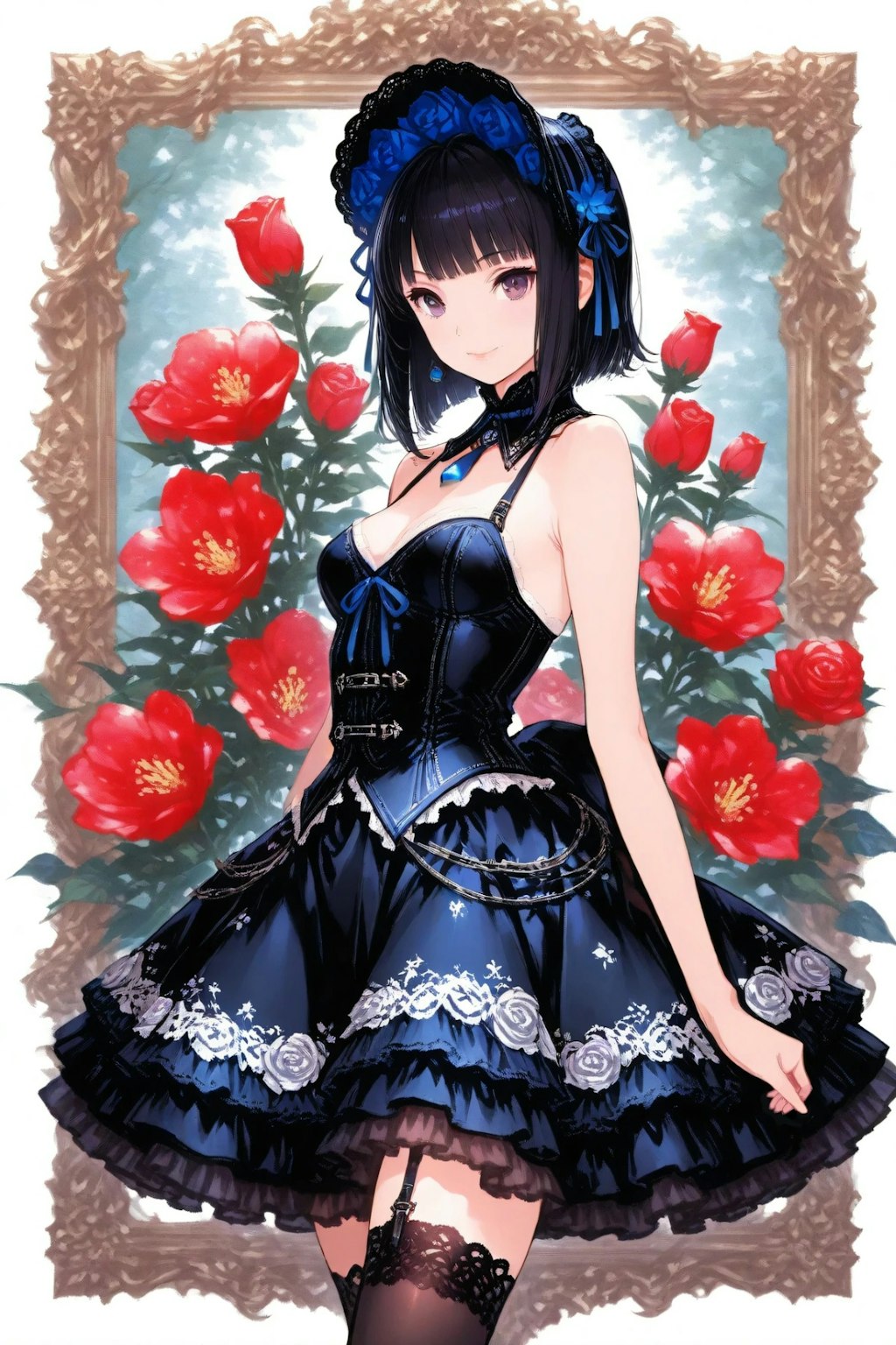 Flowers and Girl