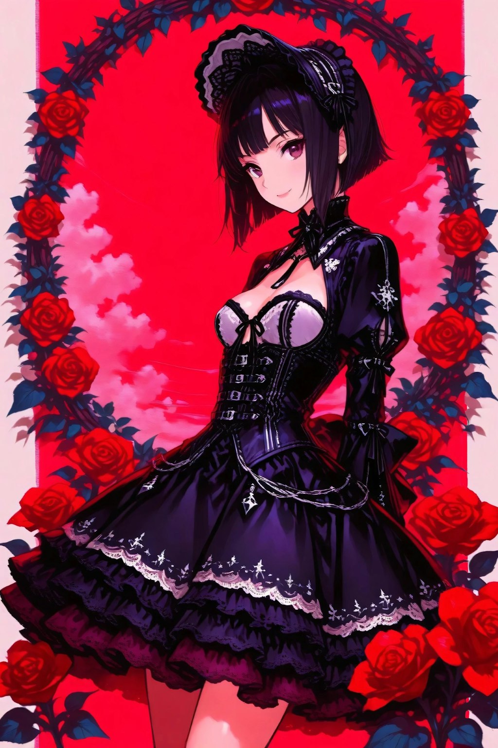 Flowers and Girl