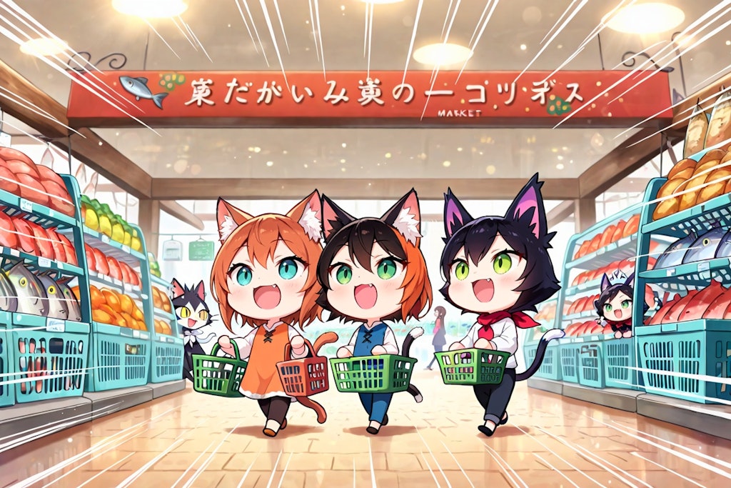 まあケットシーがマーケットに！