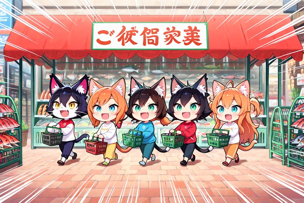 まあケットシーがマーケットに！
