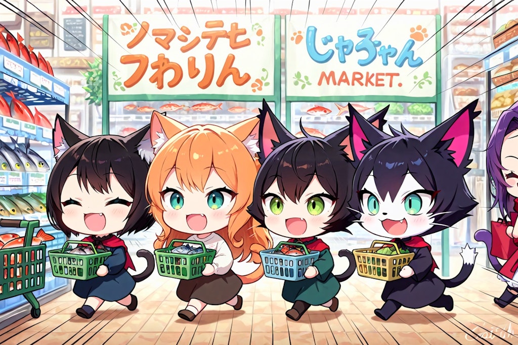 まあケットシーがマーケットに！