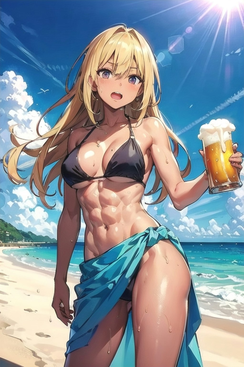 海とビール