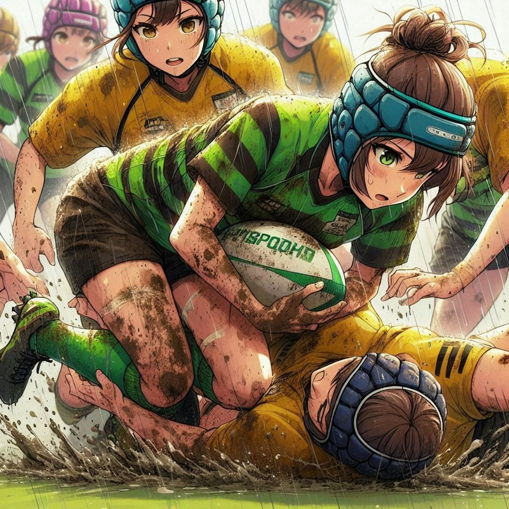 🏉泥まみれの女子ラグビー 109