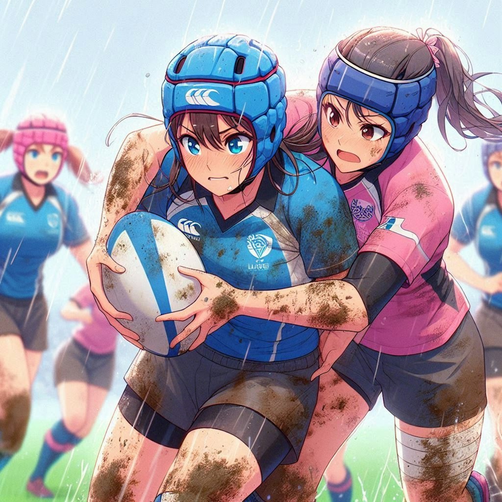 🏉泥まみれの女子ラグビー 109