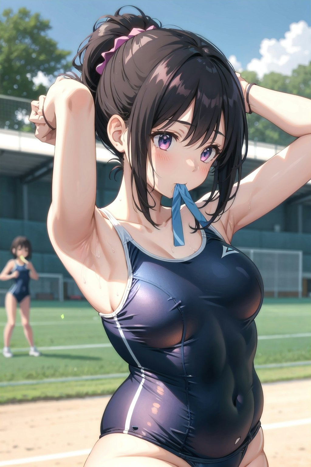 スクール水着の女の子