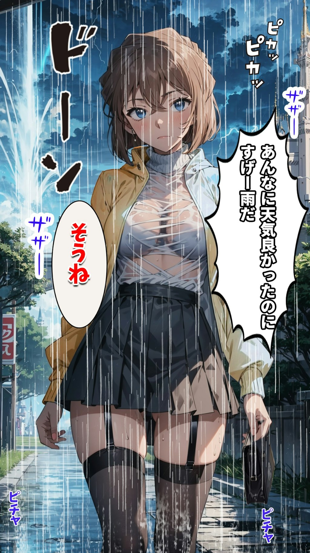 雷雨！4コマ漫画！