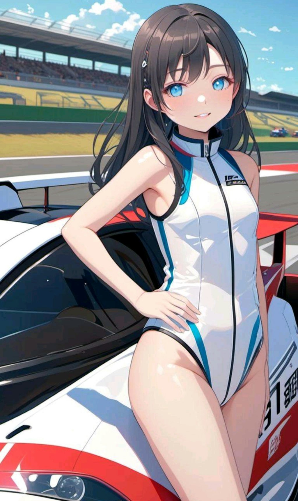 レースクイーンな小さな女の子