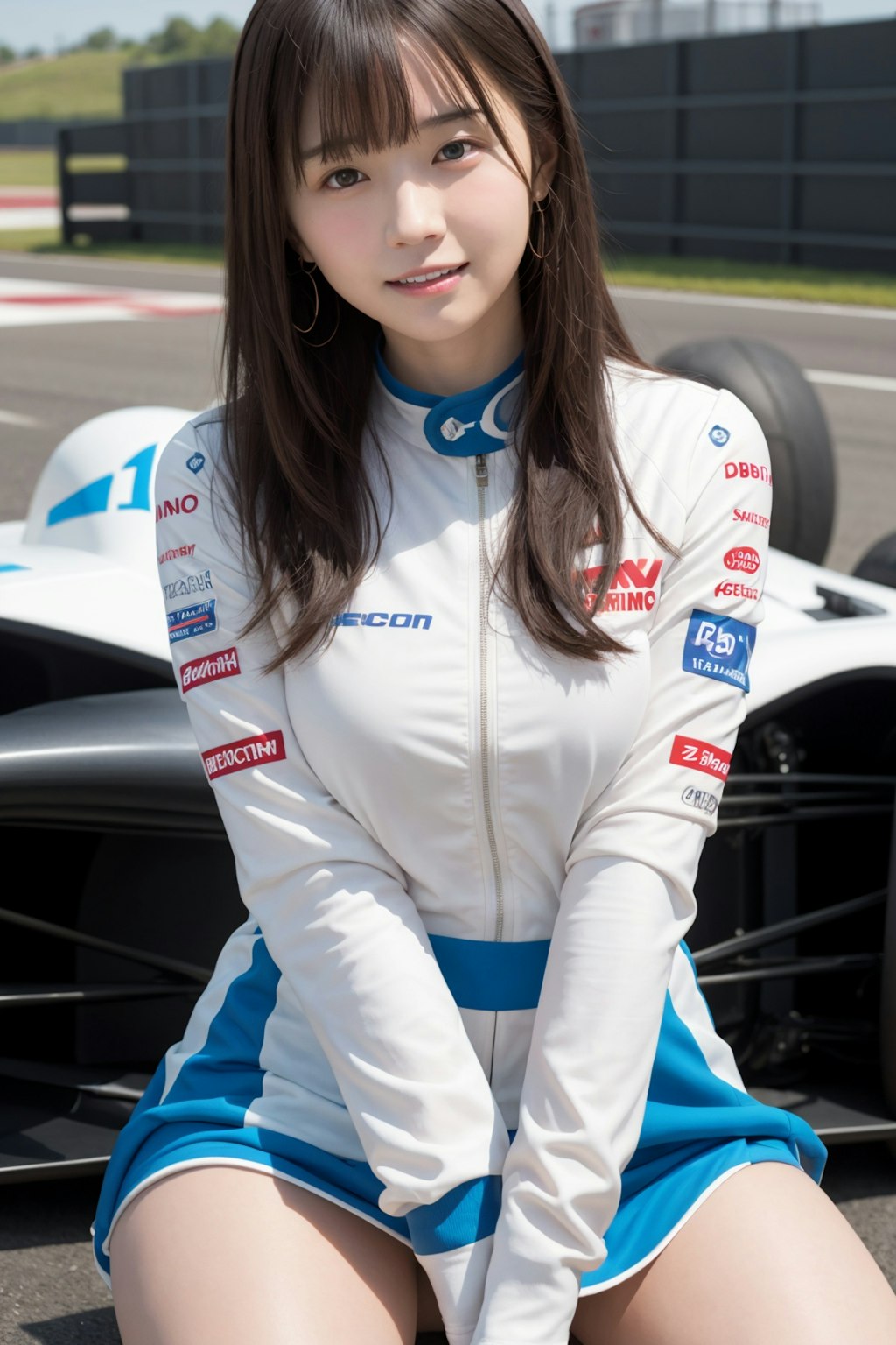 女性レーシングドライバー