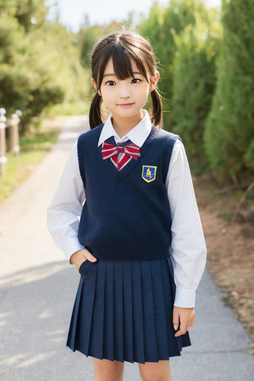 中学校の友達にうちの学校の冬制服可愛いって褒めてもらったよ！