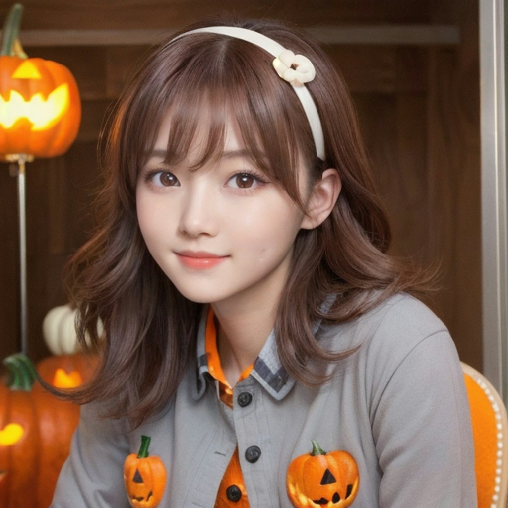 部屋をハロウィンコーデしたんだー