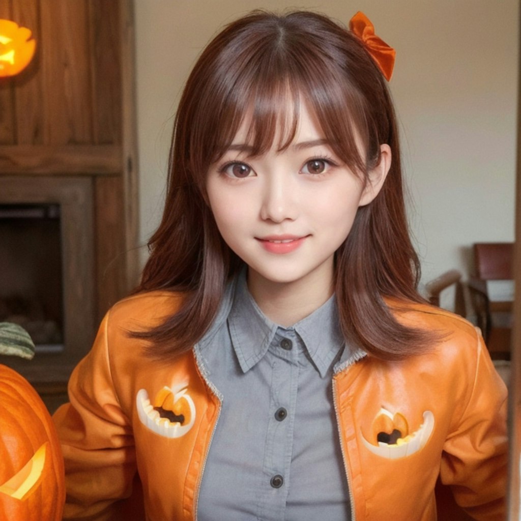 部屋をハロウィンコーデしたんだー