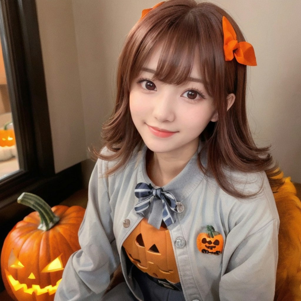 部屋をハロウィンコーデしたんだー