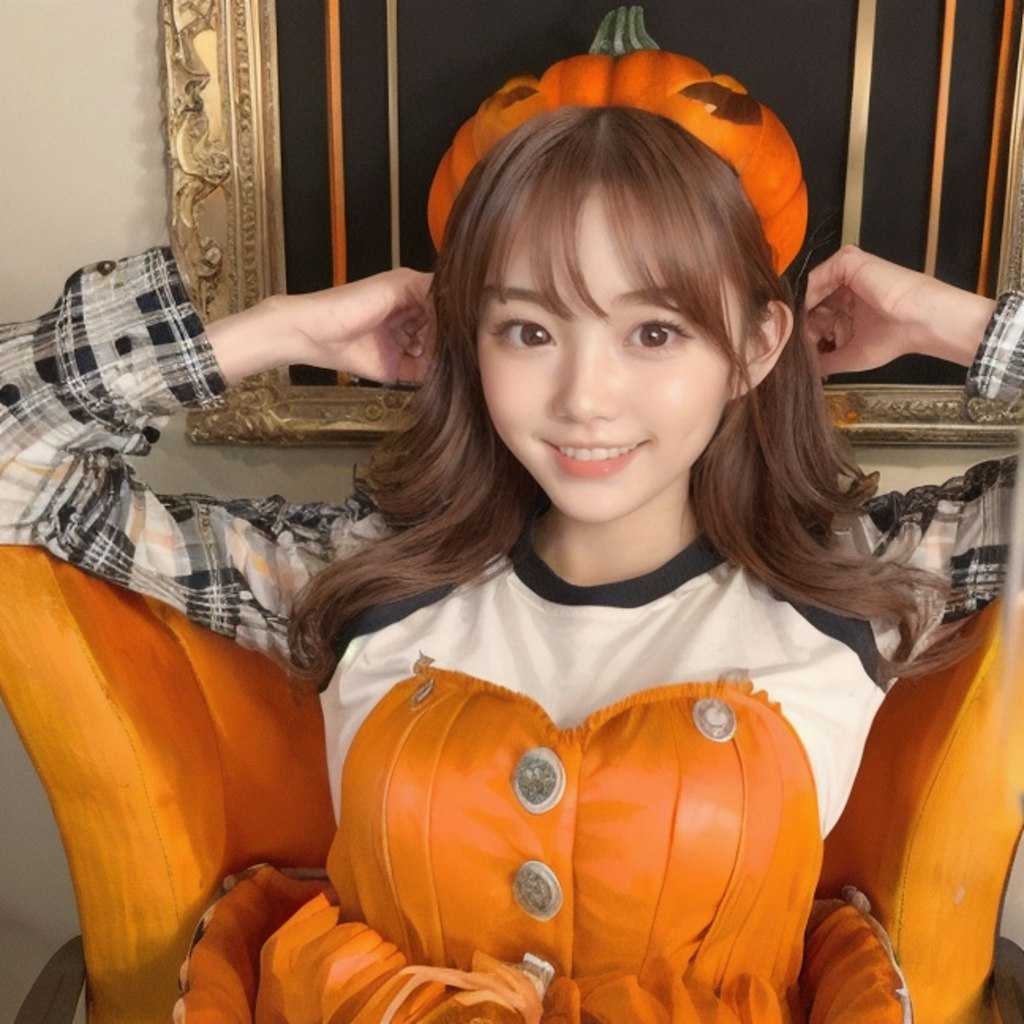 部屋をハロウィンコーデしたんだー