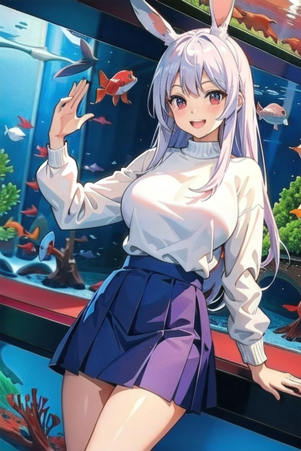 水族館に来たのです💕おさかながいっぱいなのです🐟🐠🐙🐬