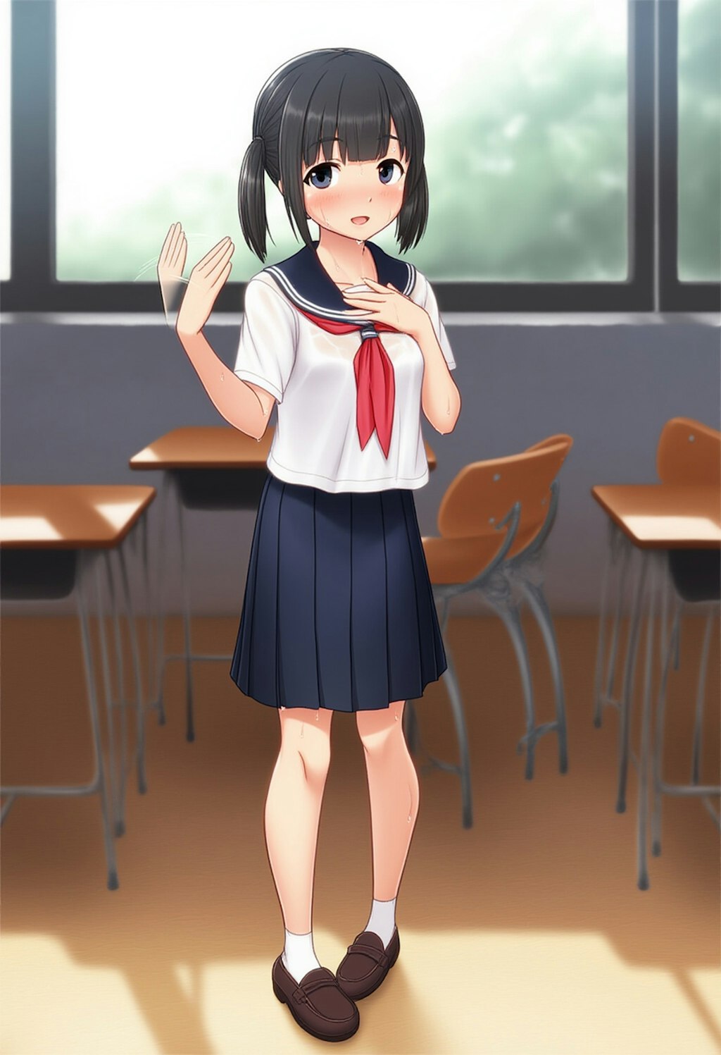 あっついよね～ 学校Ver.