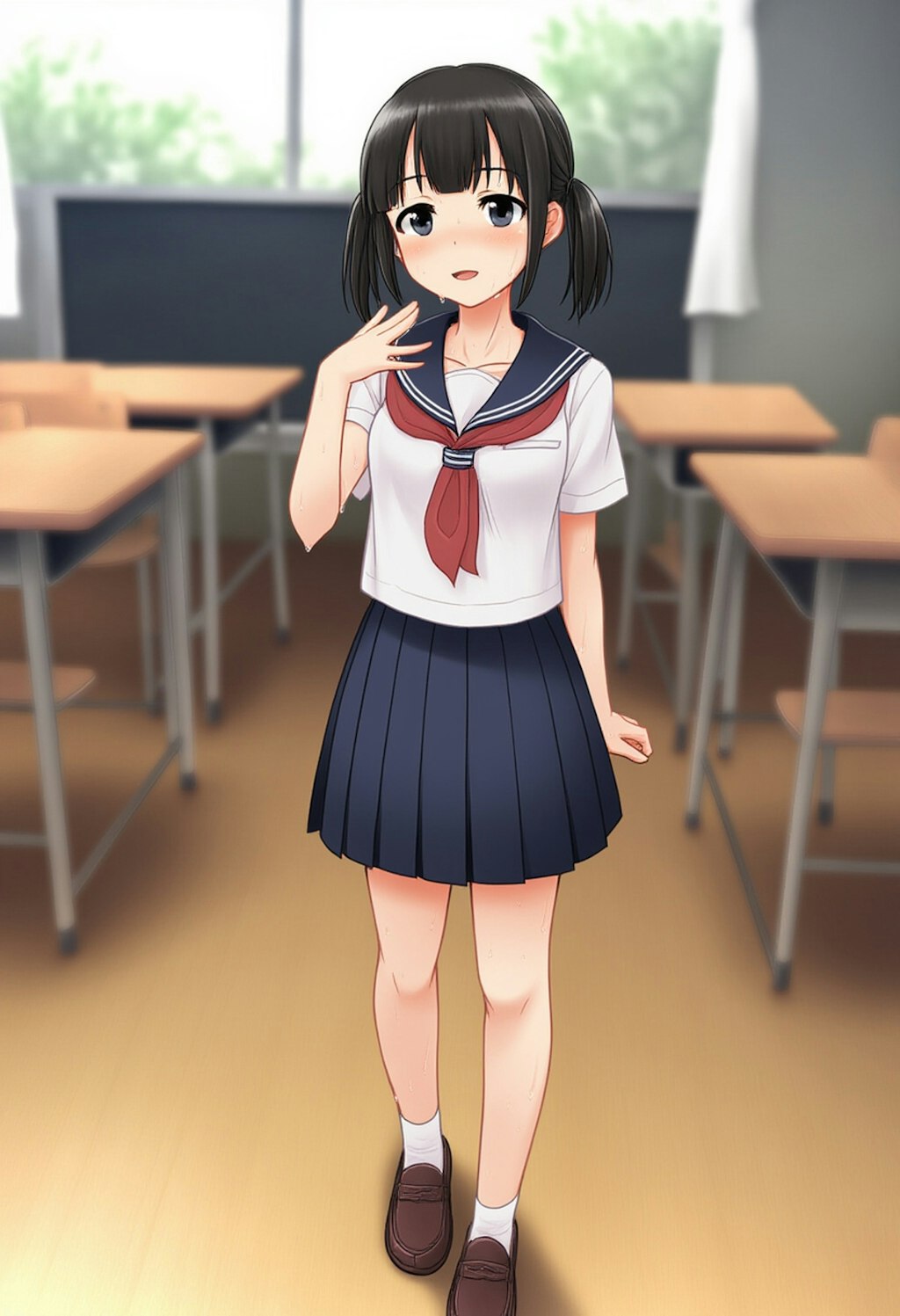 あっついよね～ 学校Ver.