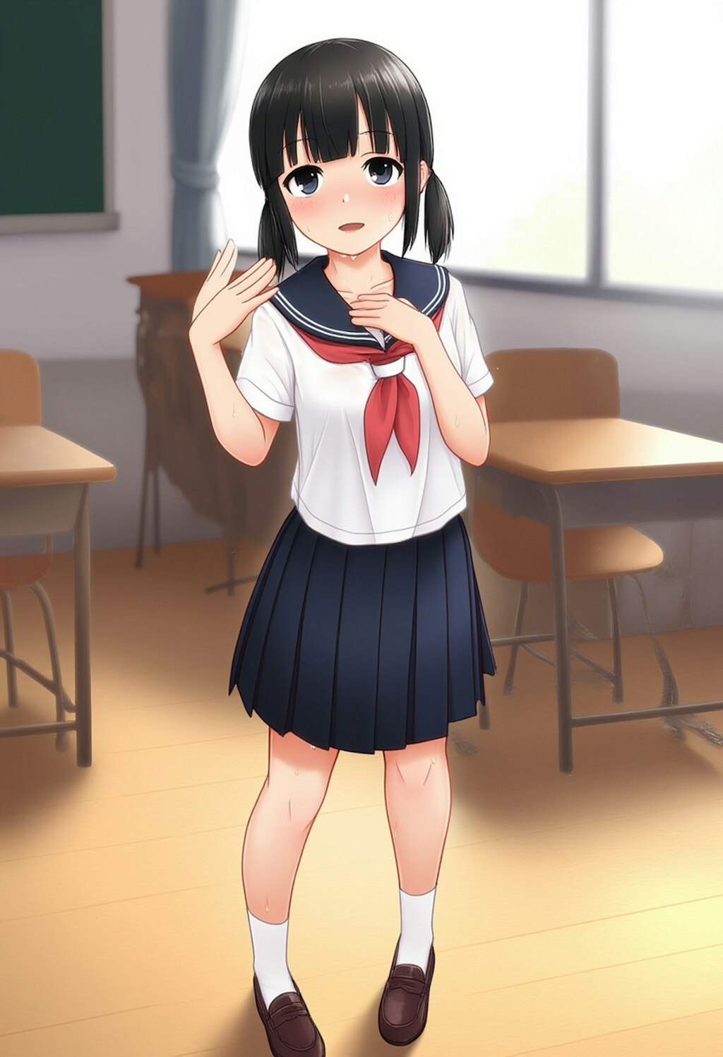 あっついよね～ 学校Ver.