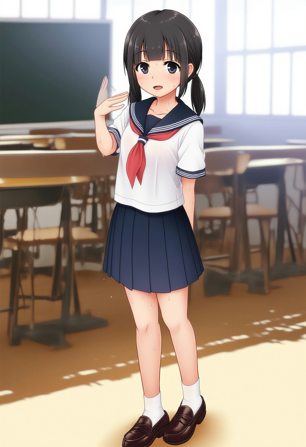 あっついよね～ 学校Ver.