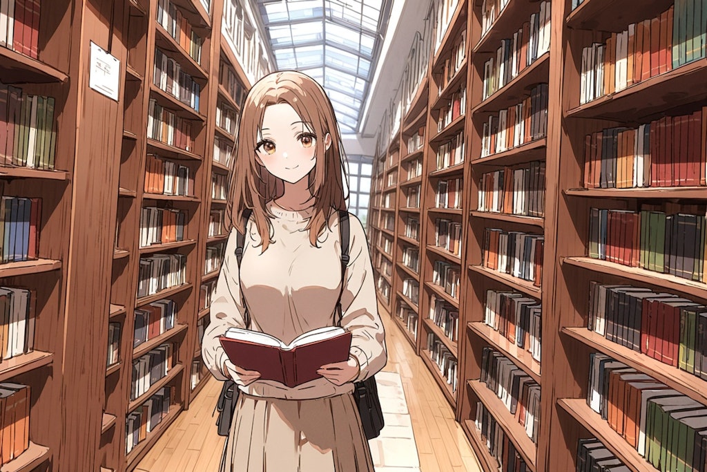 図書館のおでこちゃん✨