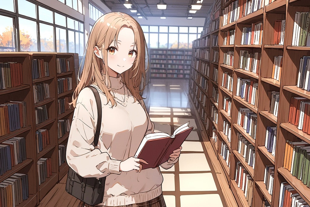 図書館のおでこちゃん✨