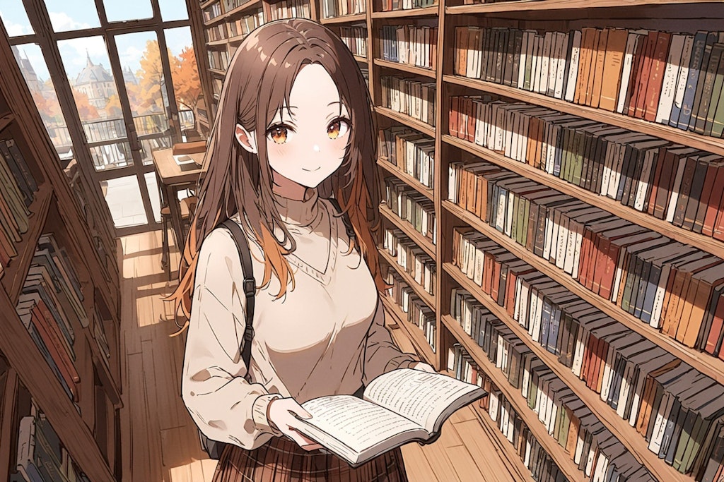 図書館のおでこちゃん✨