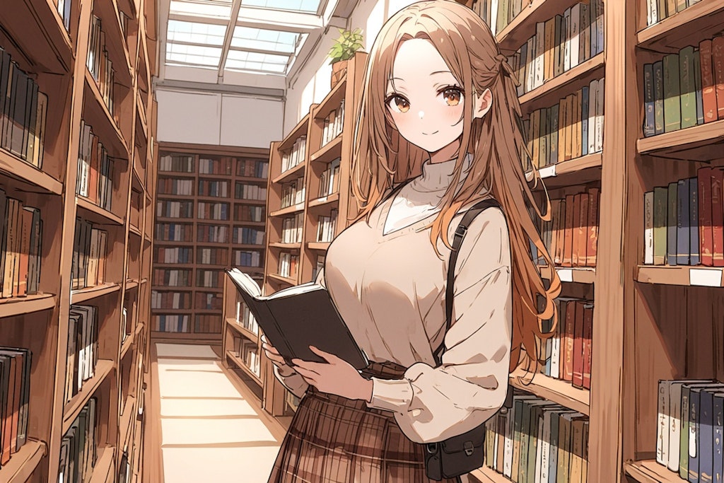 図書館のおでこちゃん✨