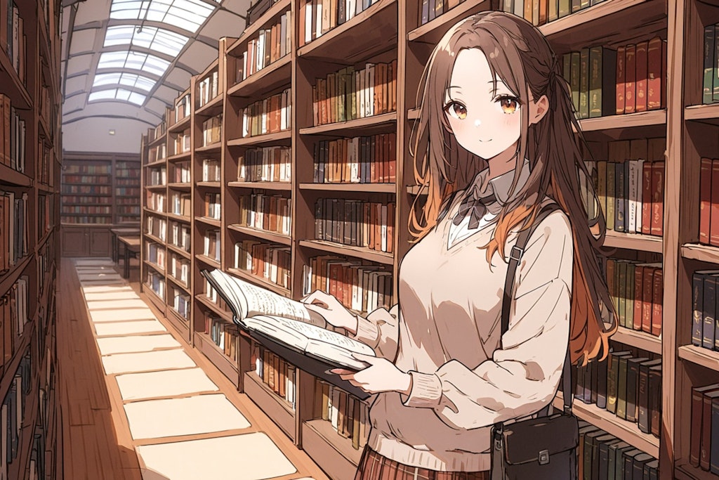 図書館のおでこちゃん✨