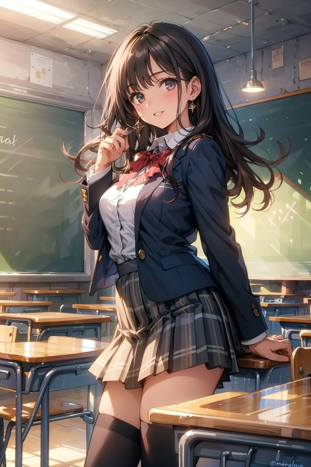 学生服とニーハイ