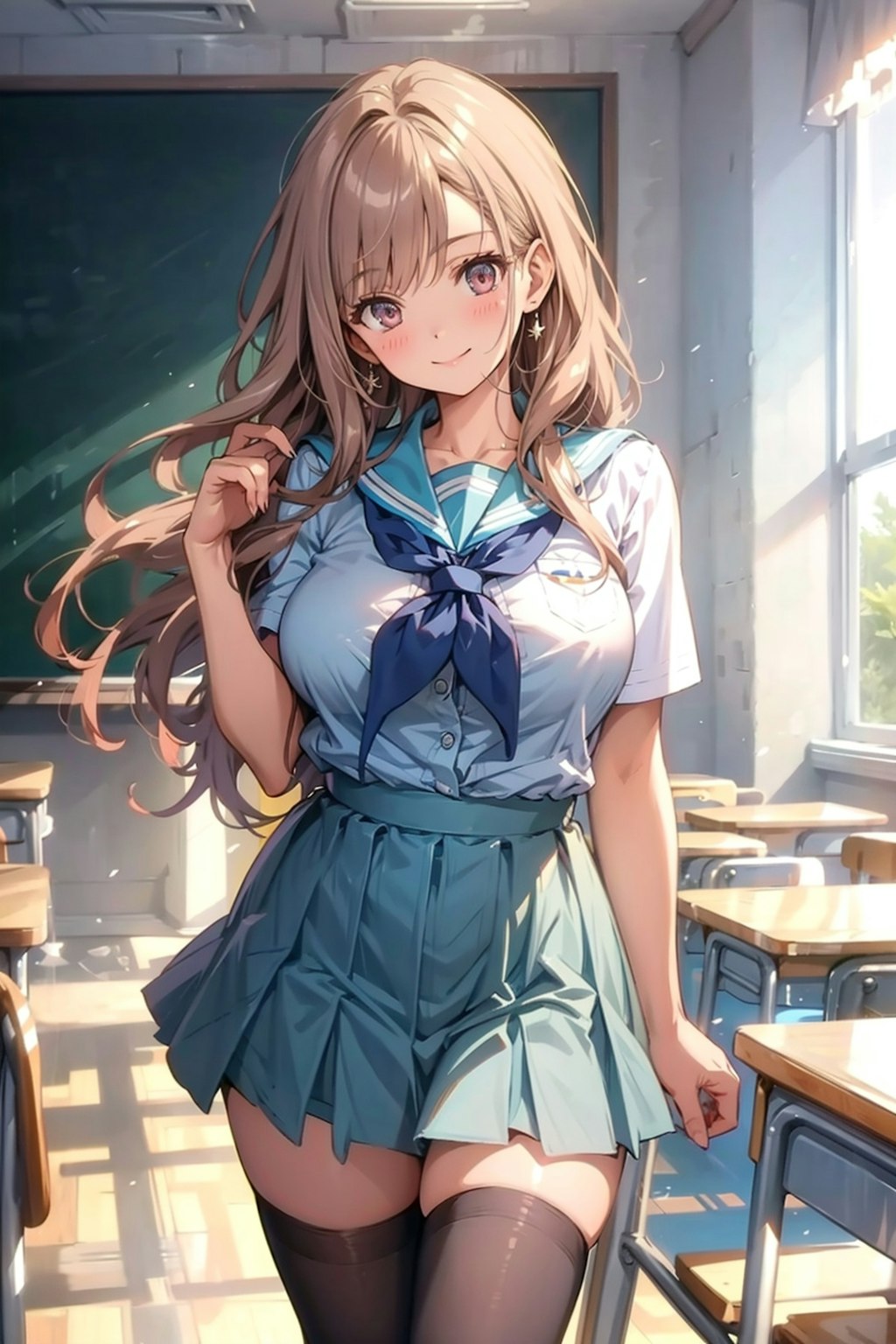 学生服とニーハイ