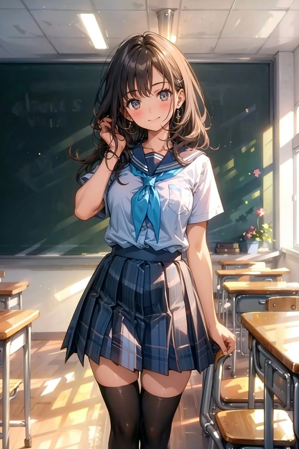 学生服とニーハイ