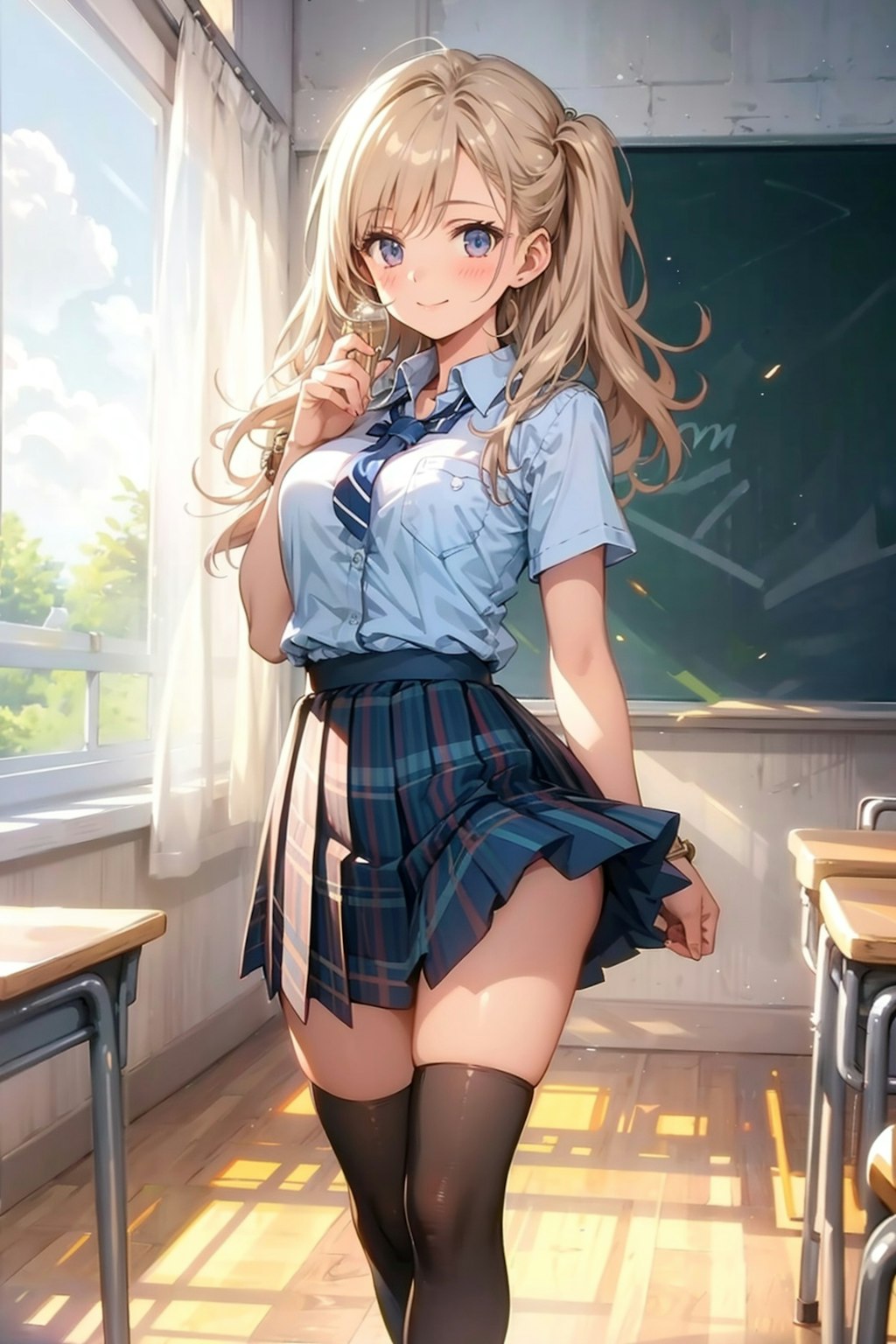 学生服とニーハイ