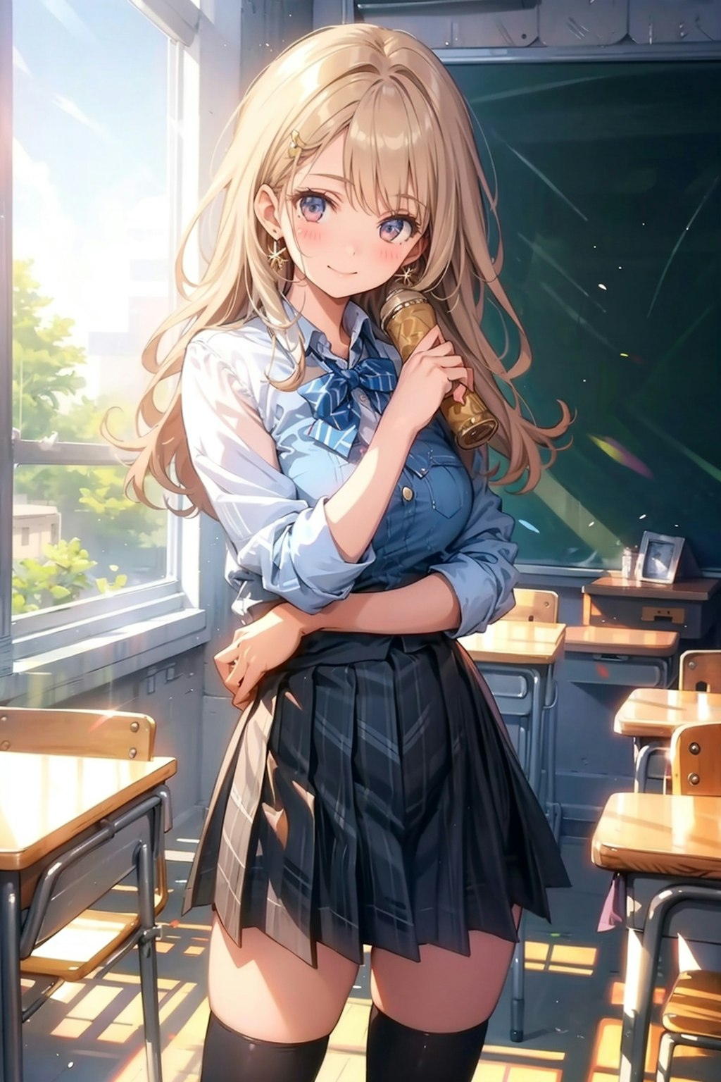 学生服とニーハイ