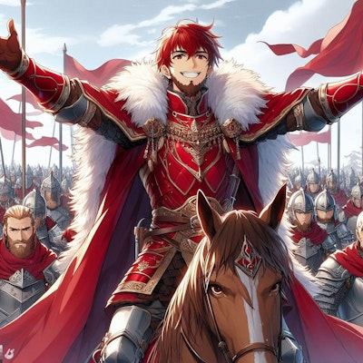 赤髪の壮年の騎士３