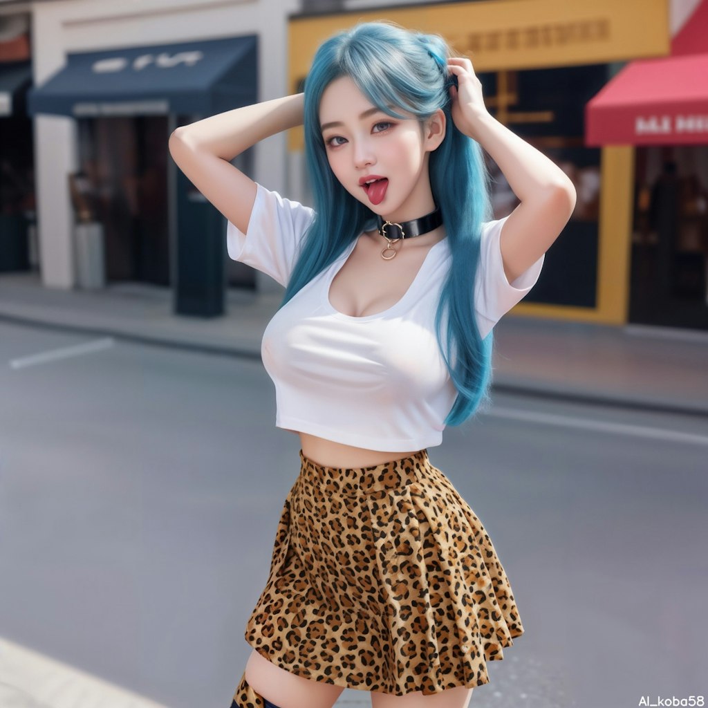 Vol141_Leopard Mini skirt