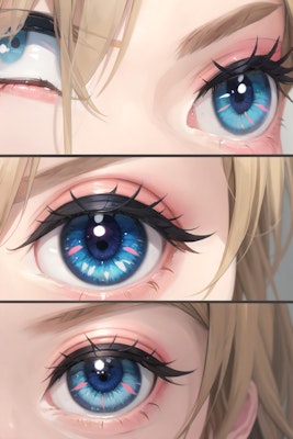 瞳孔が詳細な目