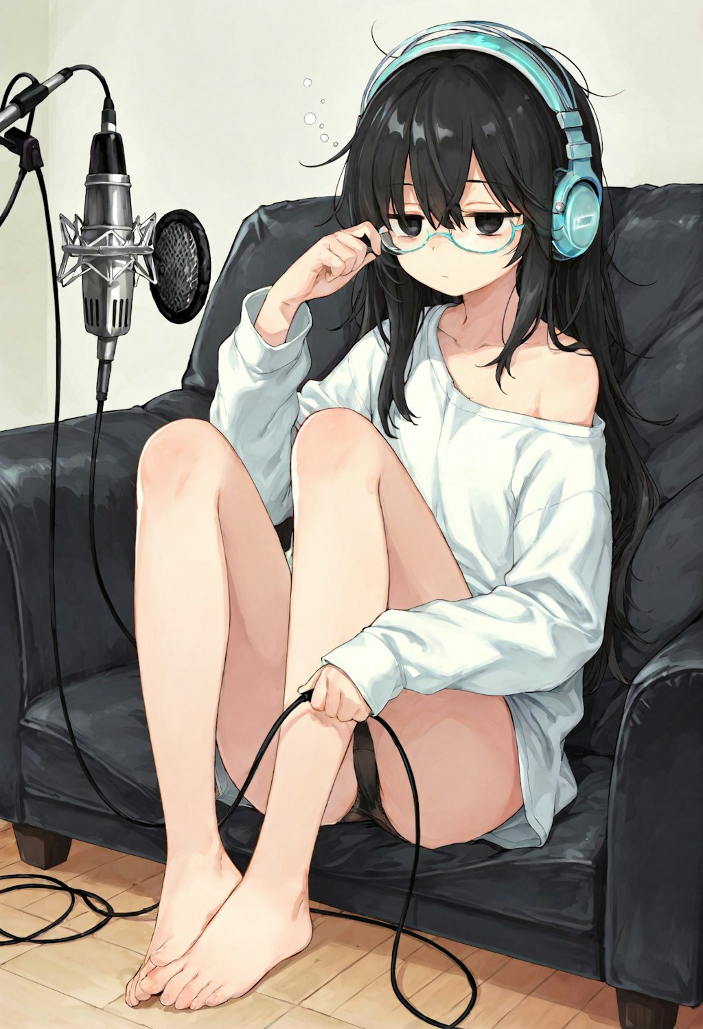 寝起きの収録