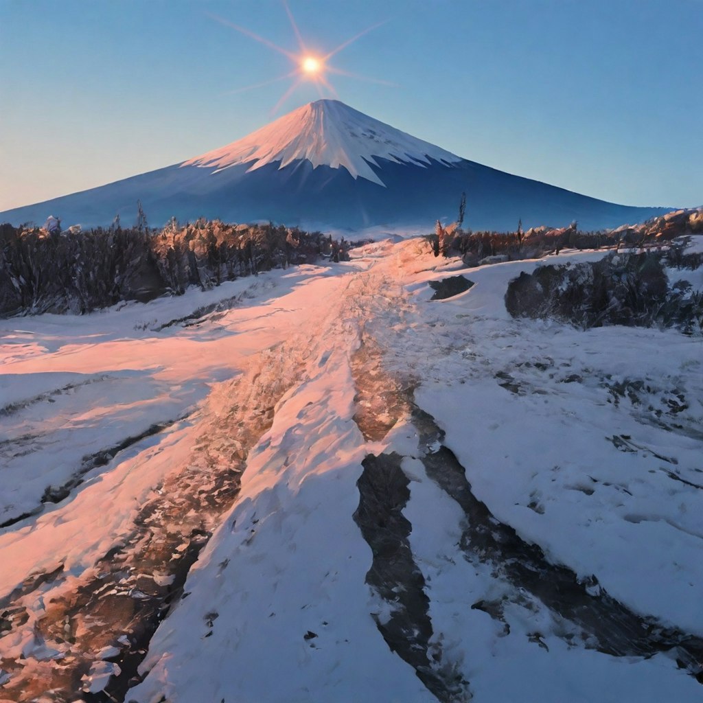 冬の富士山