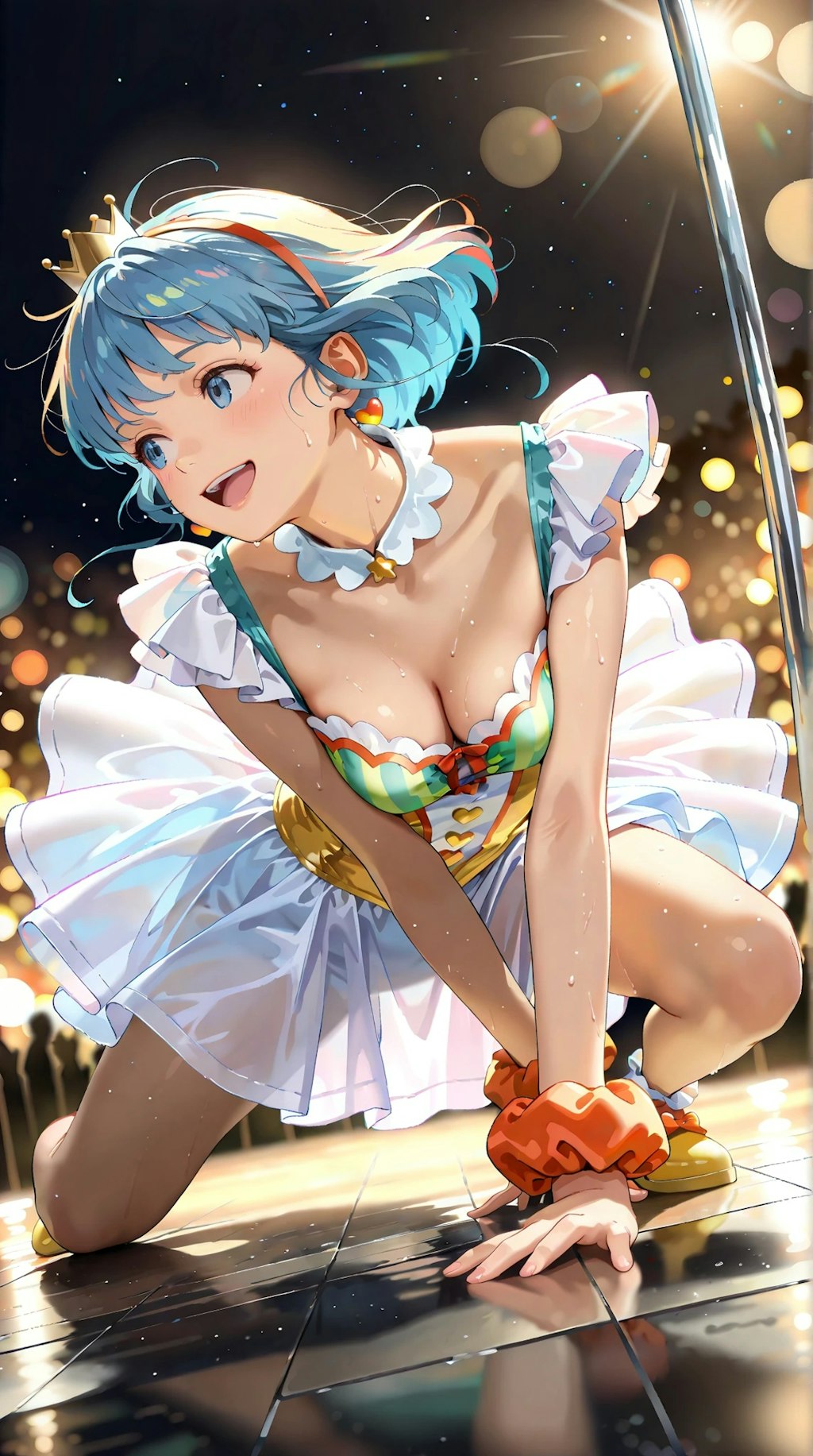 魔女っ子コスプレイヤーのステージパフォーマンス