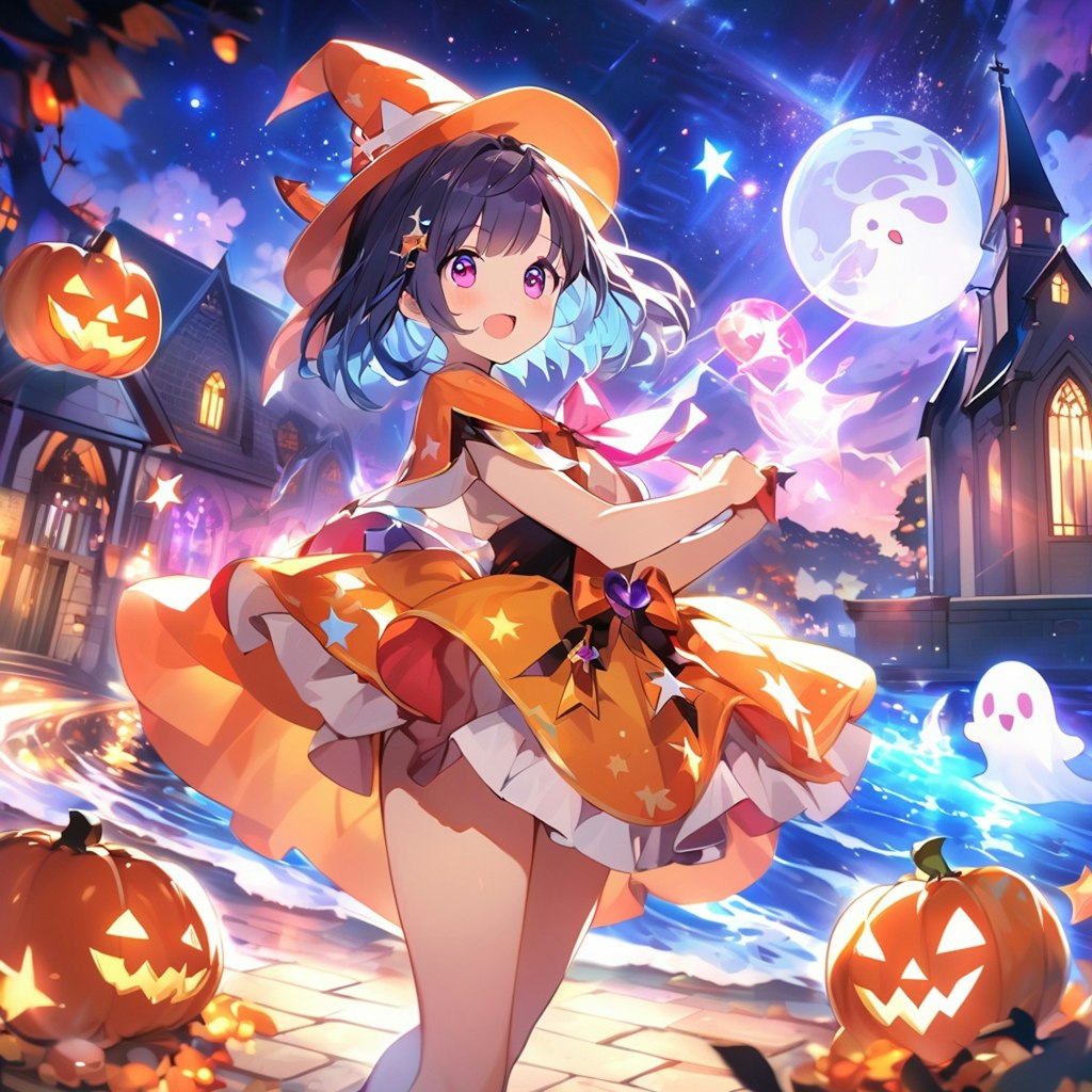 ハロウィンドレスの魔法使い