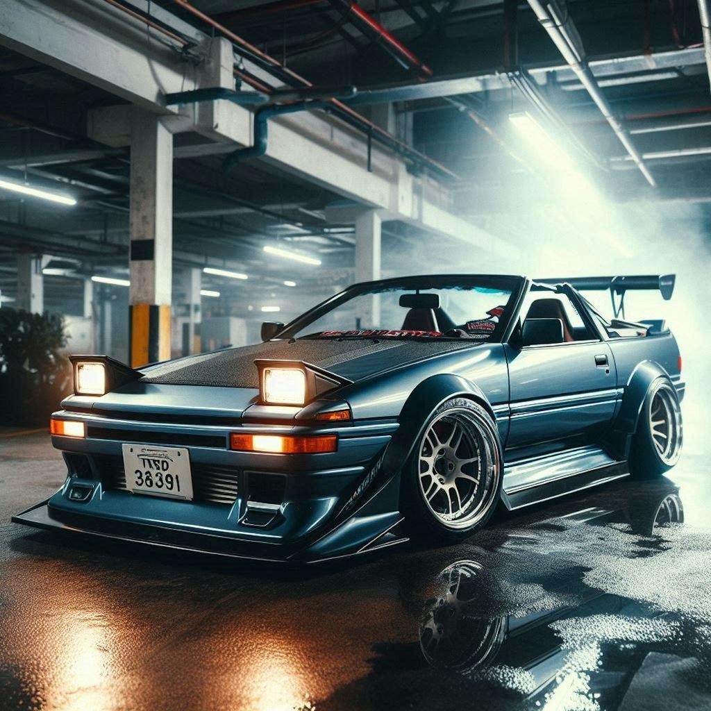 AE86オープンカーのドリ車