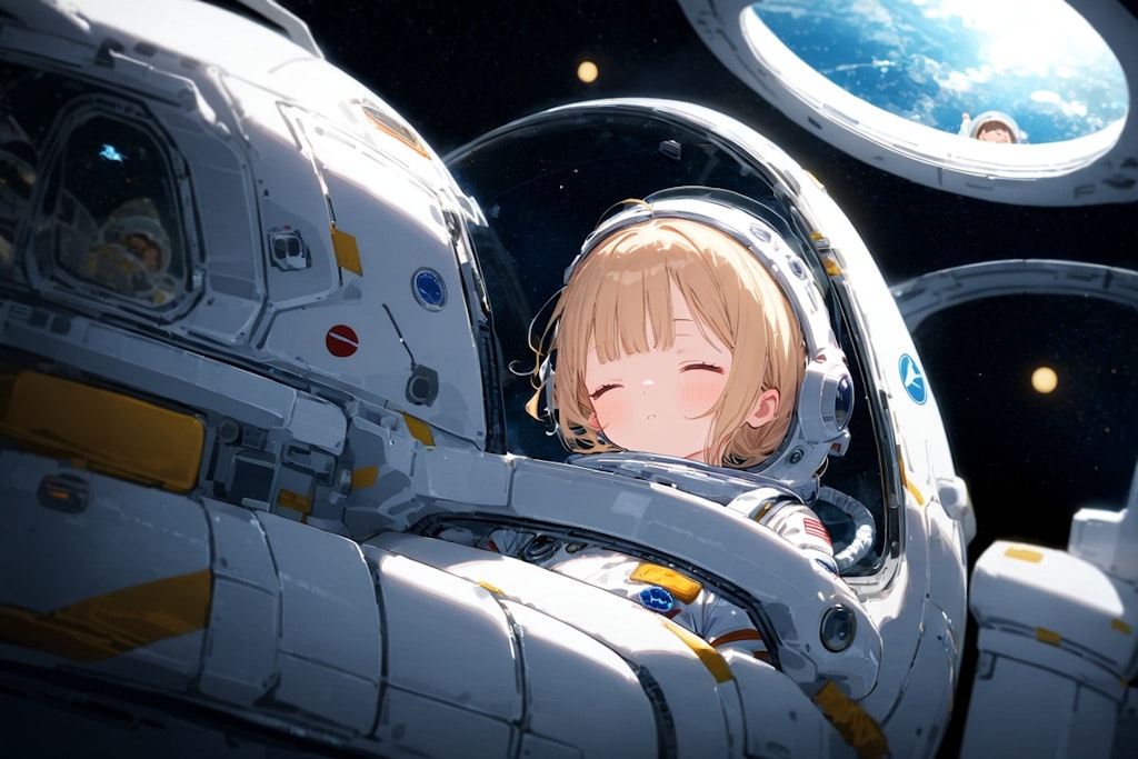 宇宙でお休み