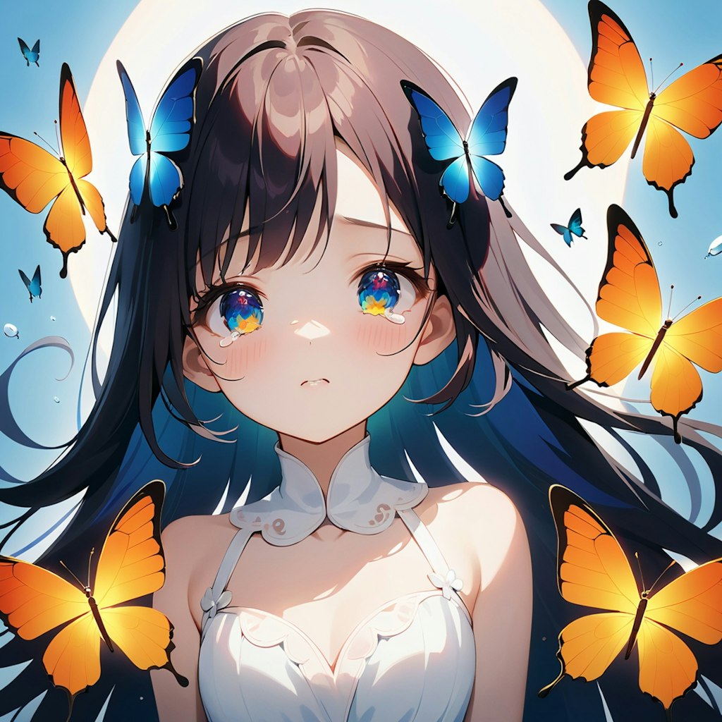 美しい涙には蝶が集う。