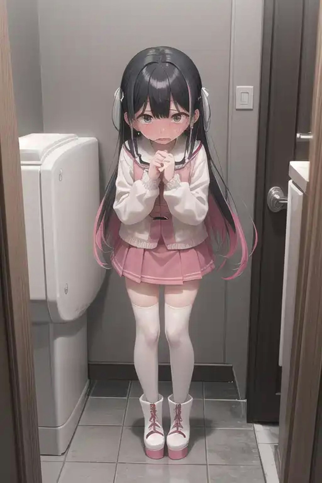 トイレ前にて