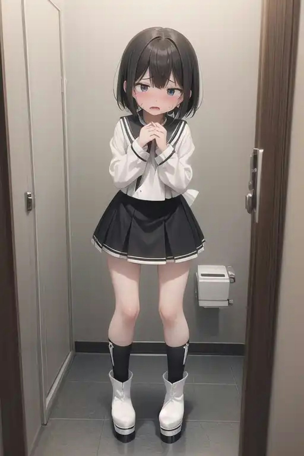 トイレ前にて